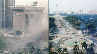 Aksi demo omnibus law di patung kuda silang monas & kebun sirih simpang mandiri| Jakarta 08-10-2020