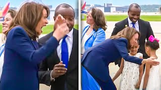 During Visit Kamala Harris Noticed Twins Greeting Her. What Happens Next Will Melt Your Heart!