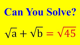 Solving a tricky sum of square roots | Math Olympiad Practice