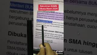 rekrutmen pegawai BUMN 2024.#loker #terbaru #2024