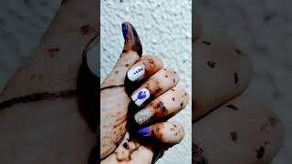 gliter nail art design