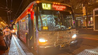 San Francisco MUNI 2018 New Flyer Xcelsior XDE40 8941 on route KLM