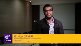 Inbound exchange student Nitin Dhingra shares his experience in CUHK