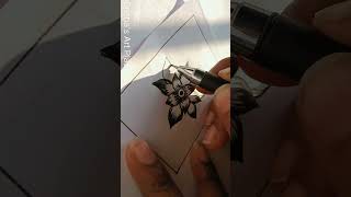 How to draw Zentangel art|Zentangel Flower|Doodle|#shorts#short#viral#trending#art#zentangle#like