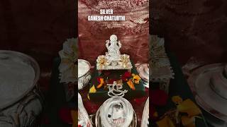 SILVER Ganesh Chaturthi! #poojaarticles #poojaitems #ganeshchaturthi #idols #diya #trending #shorts