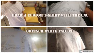 Draw a custom T-shirt with the CNC | Gretsch White Falcon