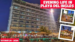 Gran Canaria🌴EVENING LIFE IN PLAYA DEL INGLES - OCTOBER 24 - 2024