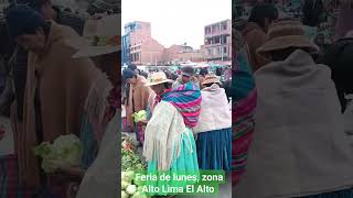 Feria de lunes, zona Alto Lima de la ciudad de El Alto