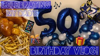 I bought my dad an iPad for his 50th birthday! *Surprise Reaction!* | My Dad’s 50th Birthday Vlog 🎊