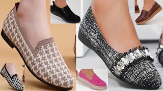 2024 COMFORTABLE SOFT SOLE WALK FRIENDLY SHOES DESIGNS FOR WOMEN LATEST SLIP ON APPEALING FOOTWEAR