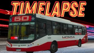 Timelapse Drive: Bus Line 60 Route from Constitución to Tigre