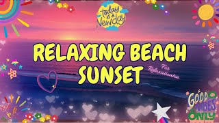 Relaxing Beach Sunset Soothing Ocean Sounds and Breathtaking Scenery