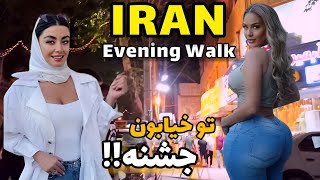 IRAN 2023 - Evening Walk , Walking on the busiest street in the city، ایران