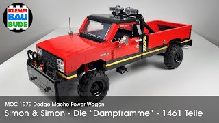 MOC Simon & Simon 1979 Dodge Macho Power Wagon – by Klemmbaubude, Chrome & Prints