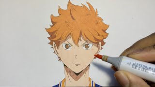 How to Draw Hinata Shoyo Easy - Haikyuu (Haikyū!! / ハイキュー!!)