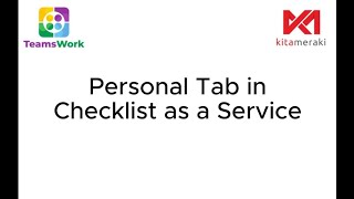 Introduction To Checklist Personal Tab - Checklist as a Service for Microsoft Teams