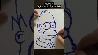 Everyone Can Draw! - HOMER ✍️ Drawing Tutorial! 😀✏️ #thesimpsons