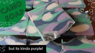 Making and Cutting Green Camo Soap