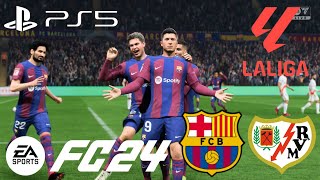 ［FC24］Jugando Liga Española Barcelona vs Rayo Vallecano Gameplay sin comentarios