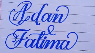 Adan Fatima name writing