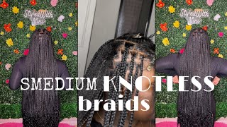 SMEDIUM KNOTLESS BRAIDS |PERFECT GRIP| BEGINNER FRIENDLY