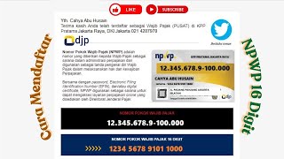 Tutorial Lengkap Pendaftaran NPWP terbaru 16 Digit dengan mudah bagi Kepala Keluarga, Istri, pekerja