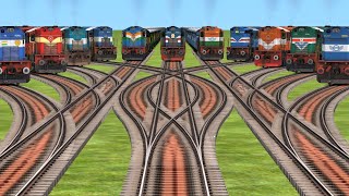 Eleven Train Crossings At Curved Railroad Crossing Track TRAIN SIMULATOR CLASSIC UPDATED GAME