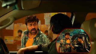 Chiranjeevi and ravi teja || comedy scene in Waltair Veerayya movie || mass and police