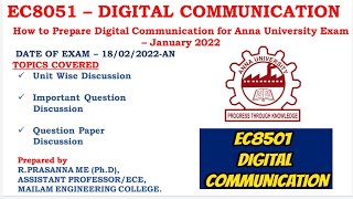 Anna University Offline Exams - EC 8501 Digital Communication