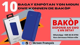 10 bagay important Ou dwe konnen sou backup (Powerbank)@skrsonfrancois  #backup #powerbank