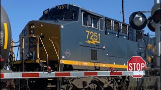 CSX long manifest train going into the big four yard in Avon Indianapolis part 2