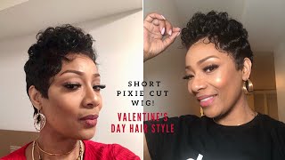 Short Pixie Cut Wig| Valentines Day!| Valentines Day Hair Styles | Short Wig Styles