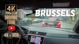 Driving Through the Enchanting Streets of Brussels - A 4K Tour of Belgium's Capital