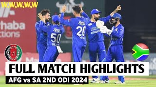 South Africa vs Afghanistan 2nd ODI Cricket Match Highlights | SA vs AFG 2nd ODI Highlights 2024