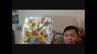 Tina Brown Artist video clip, Colorful Acrylic Art Paintings.