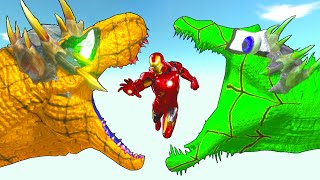 Spiderman T-Rex Evolution vs Evolved Godzilla BIGGEST EVER Dinosaurs Fighting in ARBS