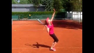 Ivana Sebestova, serve back view, 240 fps