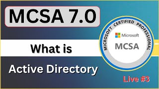 Live Class #3 | What is Active Directory | MCSA 7.0 Live Training | Icnt College