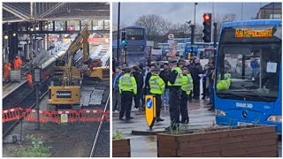 Transport chaos as trains cancelled, then hooligans stop buses