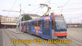 Tramvaje Tatra K2S v Bratislavě, prosinec 2022 | 8K HDR