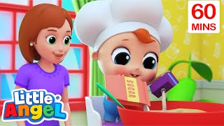 Can Baby John Fix His Hot Cross Bun Mix-Up? | Little Angel  | Moonbug Kids - Cartoons & Toys