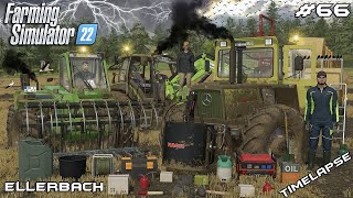 COLLECTING STRAW BALES IN RAIN AND MUD WITH @kedex | Ellerbach | Farming Simulator 22 | Episode 66