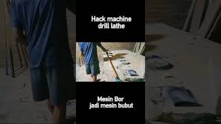 #lathe #drill #machine #hack #mesin #bor #bubut #kayu #stick #tongkat #dowel