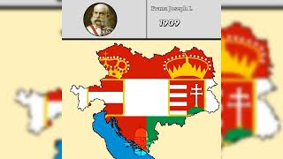 Hungary's history from 1850-2024 🇭🇺🔥 | map and leader #hungary #history #map #hungarian