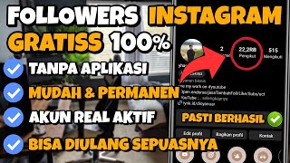 Followers Gratis Setiap Hari!!😱 Cara Menambahkan Followers Instagram Gratis Permanen & Tanpa Login