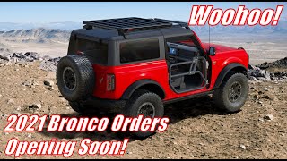 2021 Bronco Updated Ordering Dates! | What Happens After That?