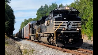 NS 18D heading out of Columbia w/ SD70IAC 1222 leading & nice horn show!