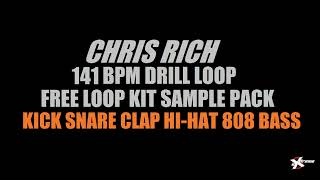 141 BPM Free UK Drill Chris Rich Construction Kit Kick Snare Clap Hi-Hat Slide 808 Preset Pattern