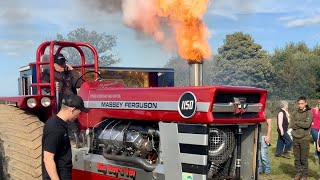 Massey Ferguson 1150 #tractor #tractorpulling #v8 #modified #turbo @FudgyDraws tractor pulling