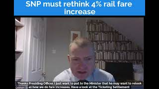 SNP must rethink 4% rail fares increase